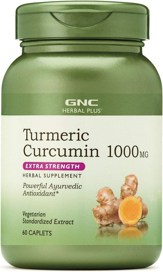 1000mg Turmeric Curcumin by GNC Herbal Plus - Natural Supplement for Joint Support and Anti-Inflammatory Benefits