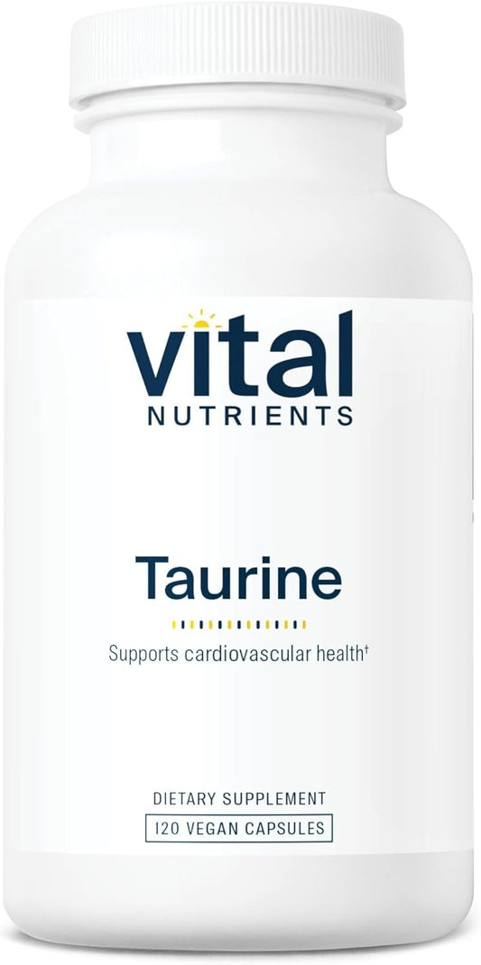 1000mg Vegan Taurine Supplement for Heart, Nerve, and Liver Health - Gluten, Dairy, Soy Free - Non-GMO - 120 Capsules