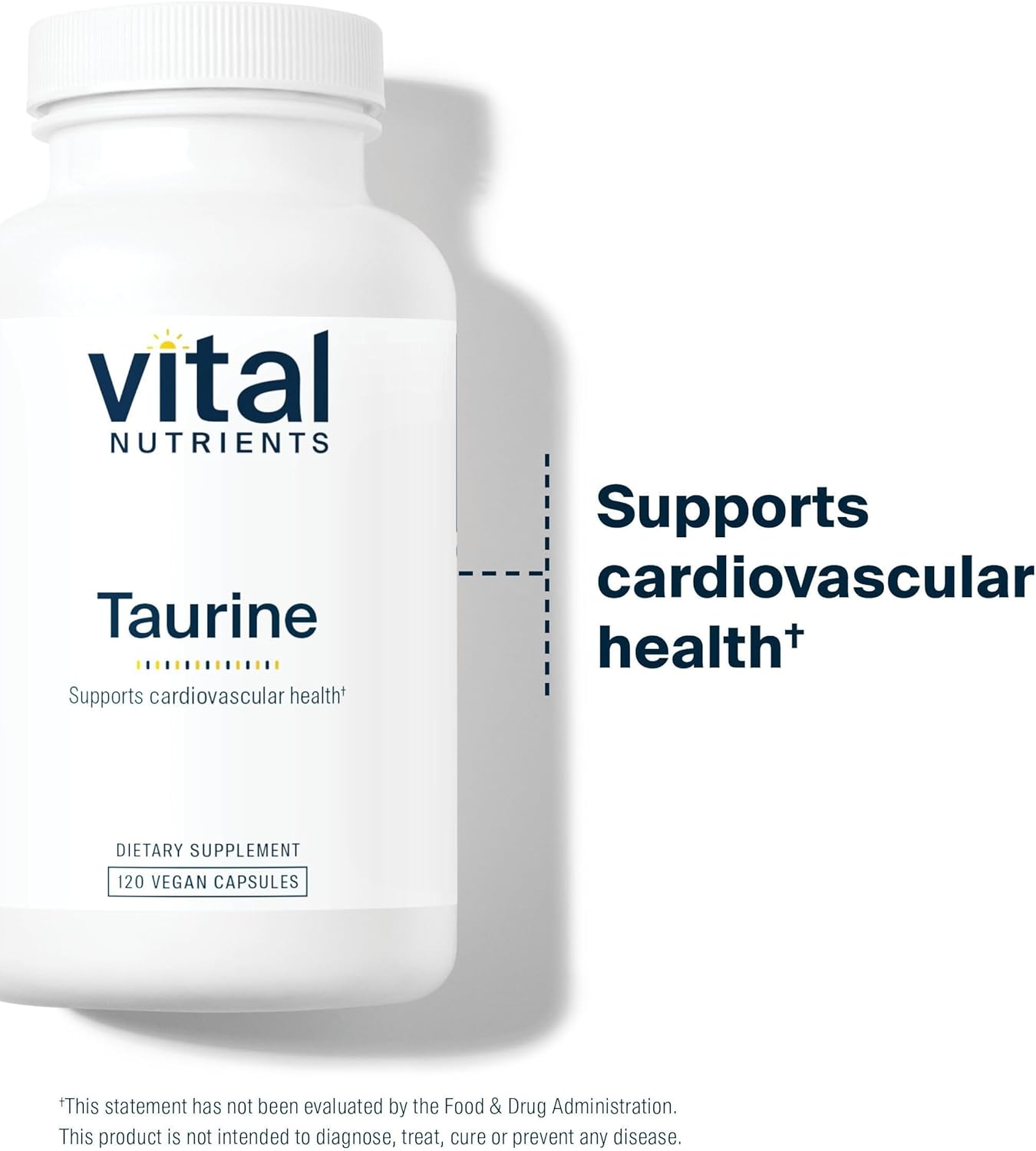 1000mg Vegan Taurine Supplement for Heart, Nerve, and Liver Health - Gluten, Dairy, Soy Free - Non-GMO - 120 Capsules
