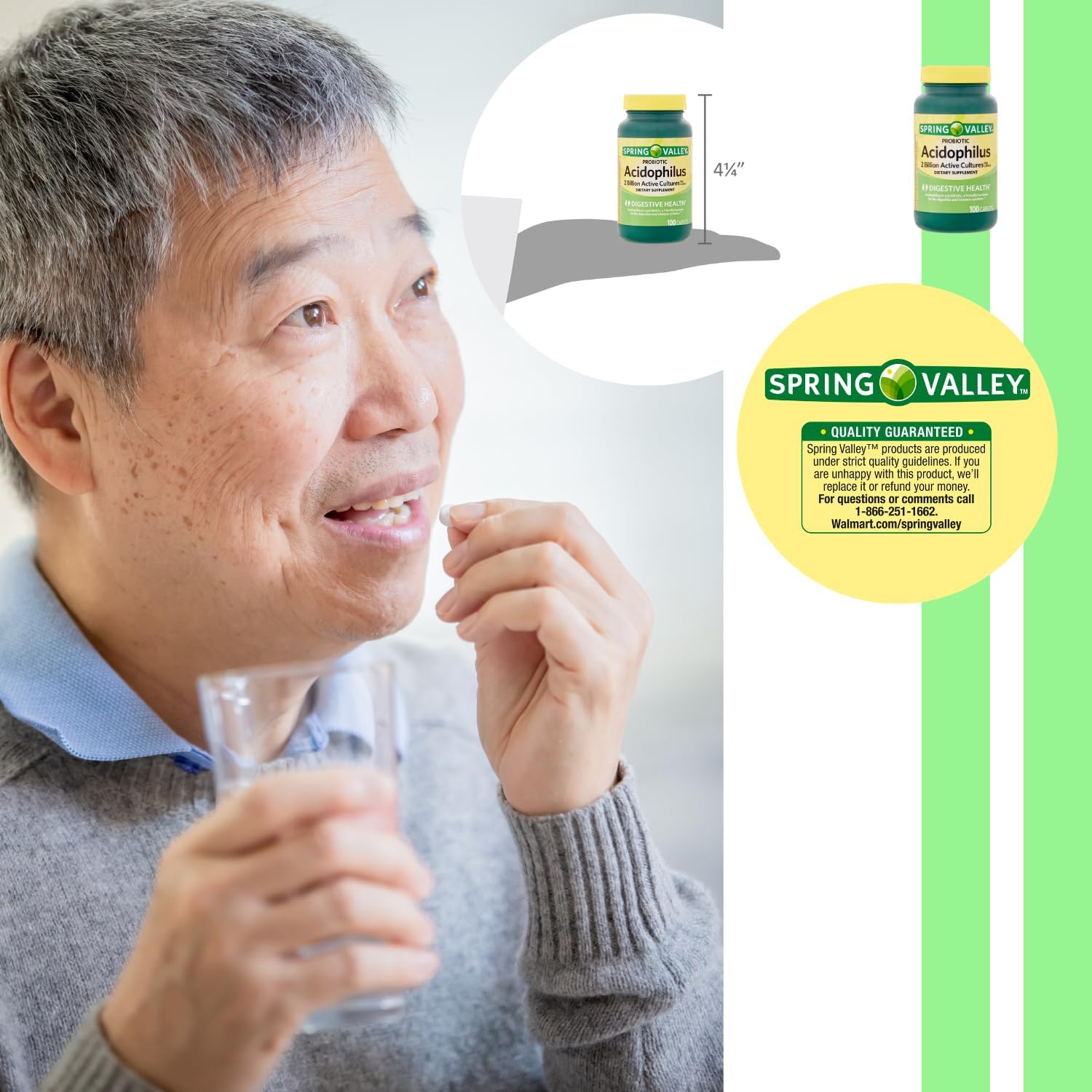 100ct Schmidt Empire Spring Valley Probiotic Acidophilus Supplement for Digestive Health