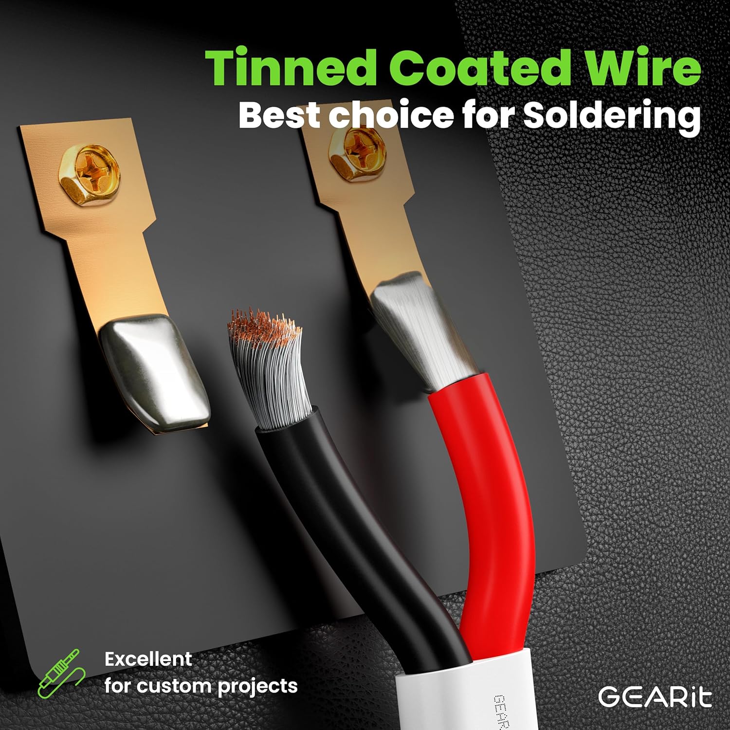 100ft GEARit 6 Gauge Marine Wire - 6/2 AWG Duplex 2-Conductor Cable - Tinned OFC Copper - Boat/Automotive/RV/Trailer/Solar - White