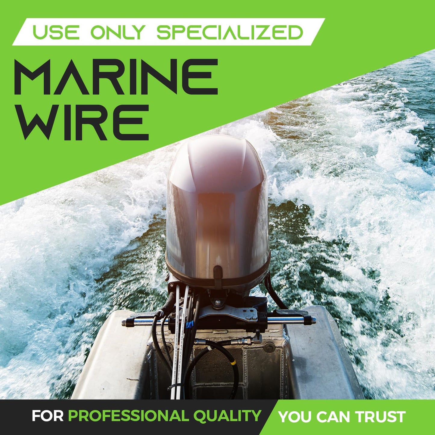 100ft GEARit 8 Gauge Marine Wire - Tinned Oxygen-Free Copper - Boat/RV/Trailer/Solar - White