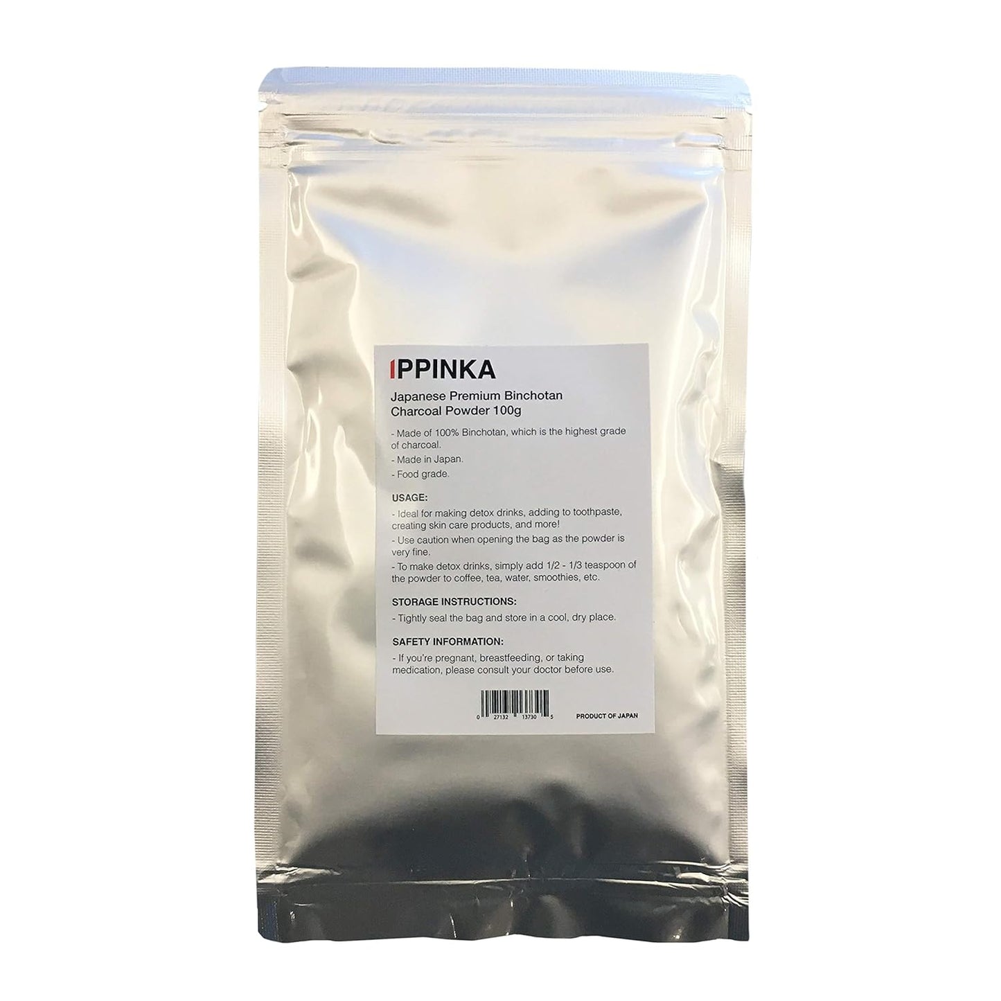 100g of IPPINKA Japanese Premium Binchotan Charcoal Powder - Natural Air Purifier and Water Filter