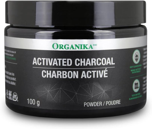 100g ORGANIKA Activated Charcoal Powder for Detoxification and Oral Care