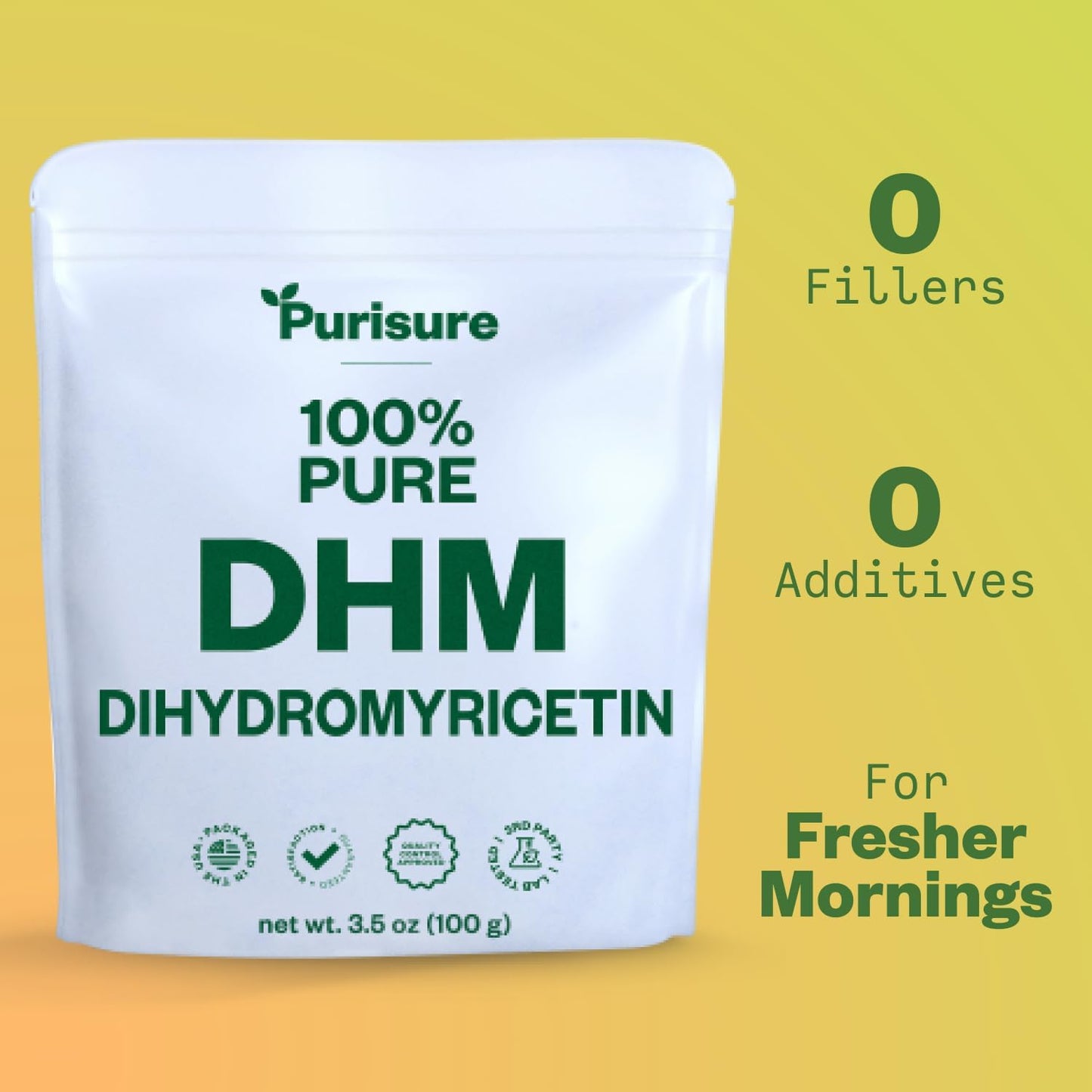 100g Purisure Dihydromyricetin Powder: Liver Support & Overall Wellness, Pure DHM Supplement for Stress-Free Nights - BoostGo Australia