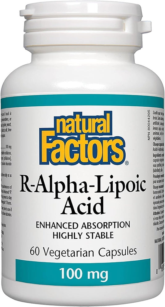 100mg Alpha-lipoic Acid Capsules by Natural Factors - 60 Count