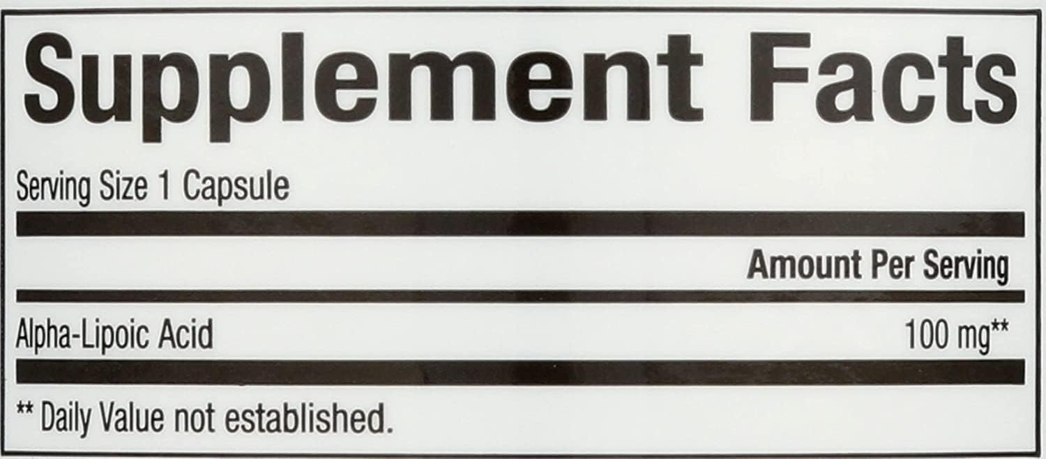 100mg Alpha-lipoic Acid Capsules by Natural Factors - 60 Count