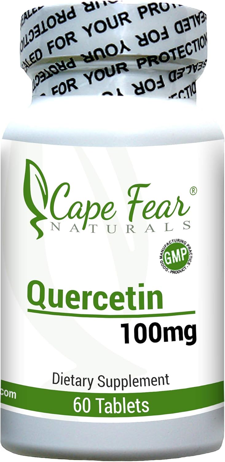 100mg Quercetin Dietary Supplement - Powerful Antioxidant for Immunity and Lung Support - 60 Tablets