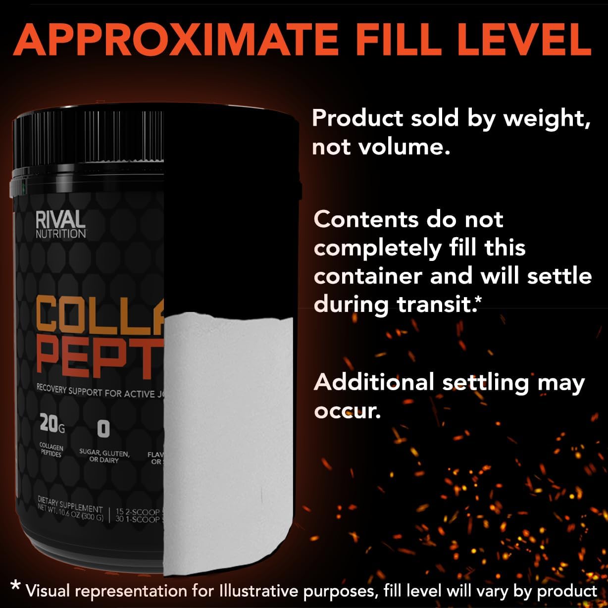 10.6 oz Unflavored Collagen Peptides by Rival Nutrition