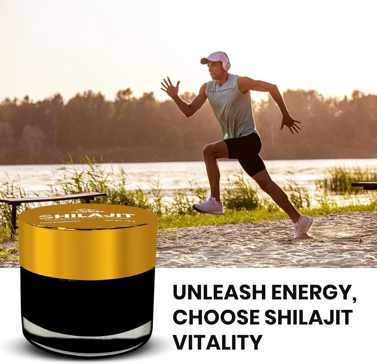 10G SunriseEdge Shilajit Resin: Boost Immunity, Metabolism, Stamina | 85+ Trace Minerals for Well-Being