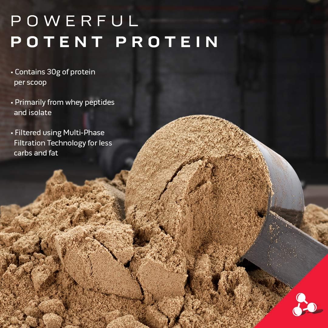 10lb Muscletech Vanilla Cream Whey Protein Powder - Nitro-Tech Formula with Whey Isolate, Peptides, 30g Protein, 3g Creatine, 6.8g BCAA