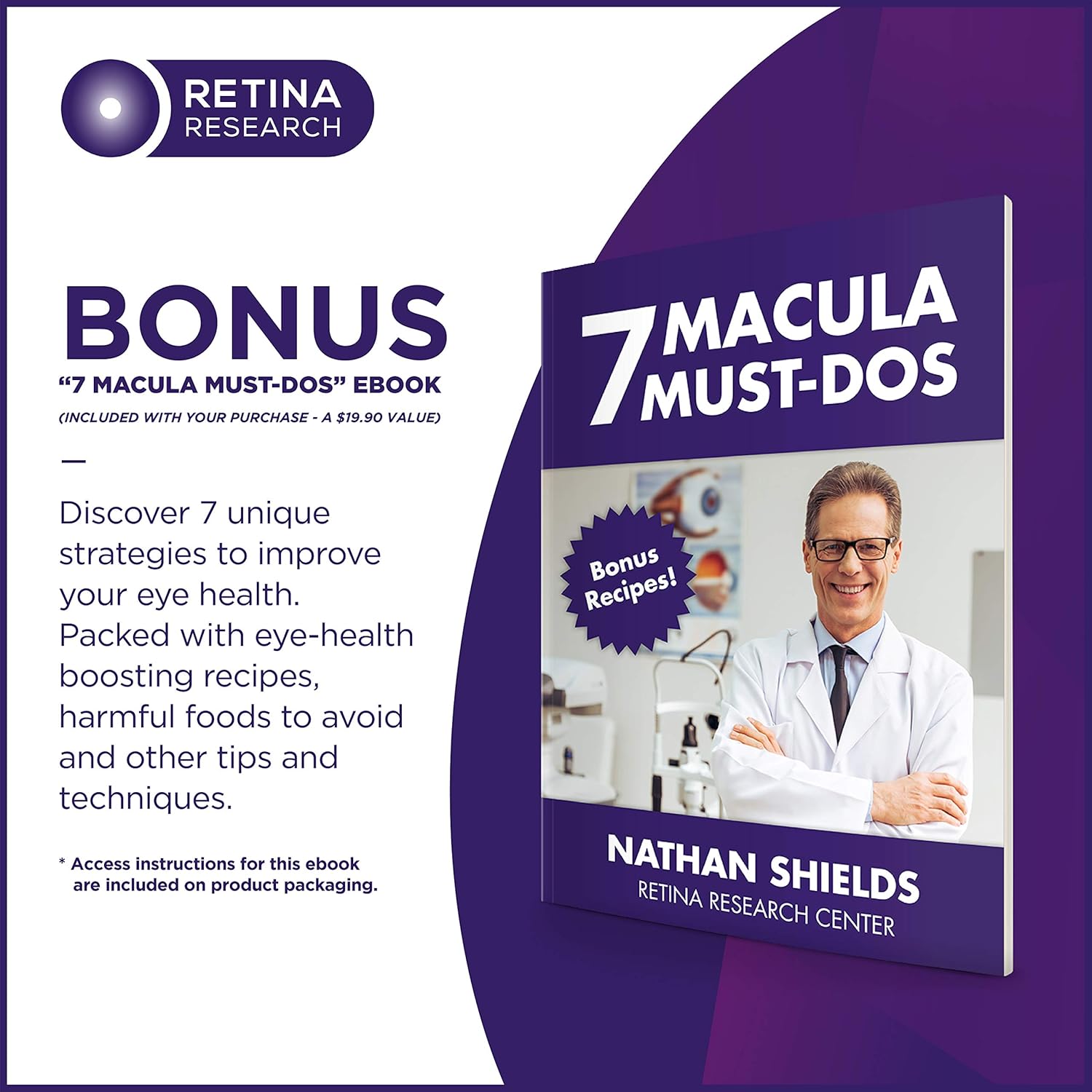 10mg Natural Astaxanthin Eye Vitamin for Retina Health - Doctor Formulated 3rd Party Certified Supplements - 60 Softgels - Supports Eye Health