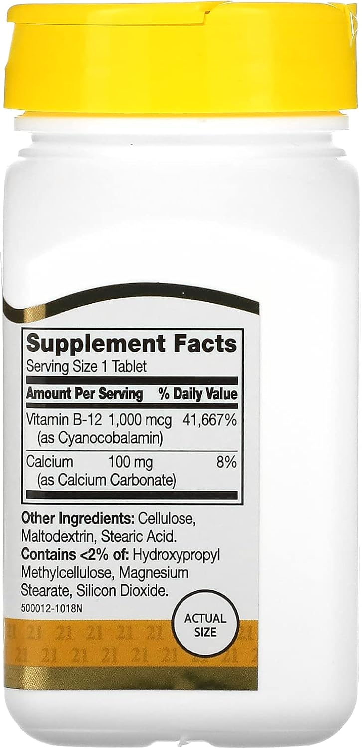 110 Count 21st Century B12 1000 mcg Prolonged Release Tablets