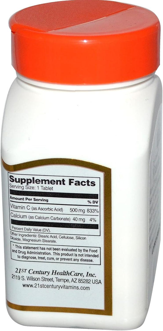 110 Count 21st Century Vitamin C 500 mg Prolonged Release Tablets for Immune Support