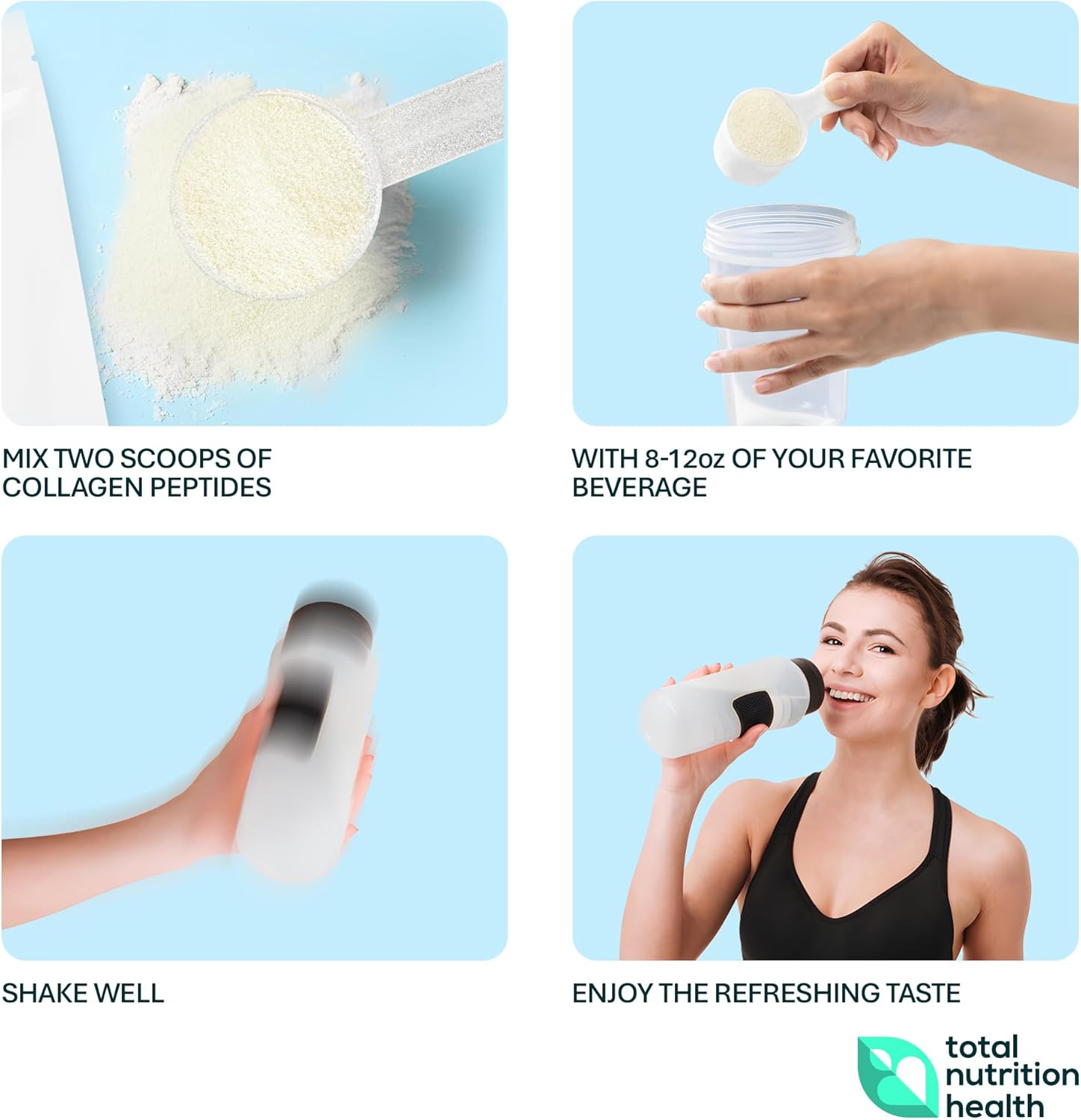 11oz Unflavored Collagen Peptides Powder for Hair, Skin, and Joint Support - Grass Fed Protein with Vitamin C, B3, B6, B12, Biotin - Non-GMO, Sugar-Free