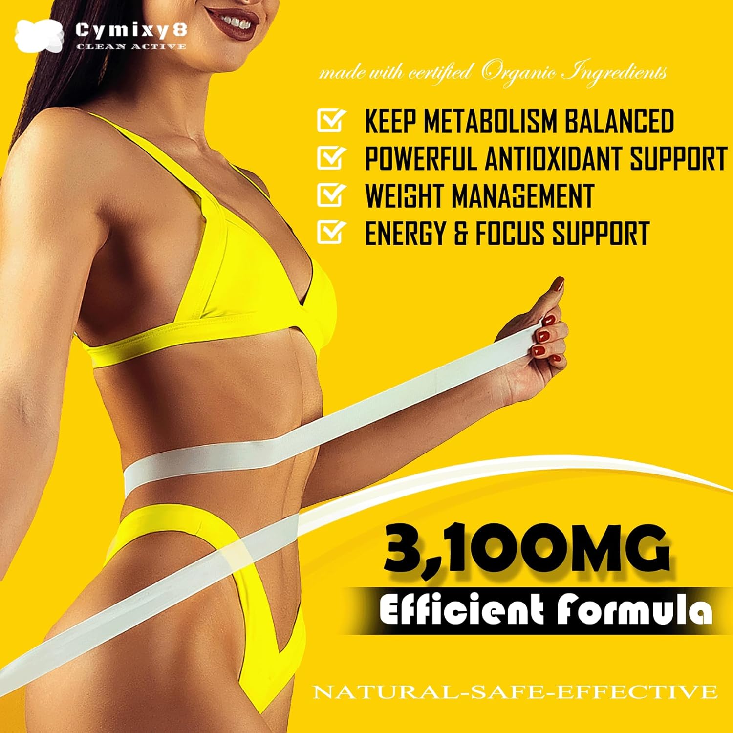 12 in 1 Cymixy8 Berberine HCL Gummies for Women and Men - High Bioavailability Liposomal Berberine with Ceylon Cinnamon - Vegan AMPK Activator Supplement (90 Count)