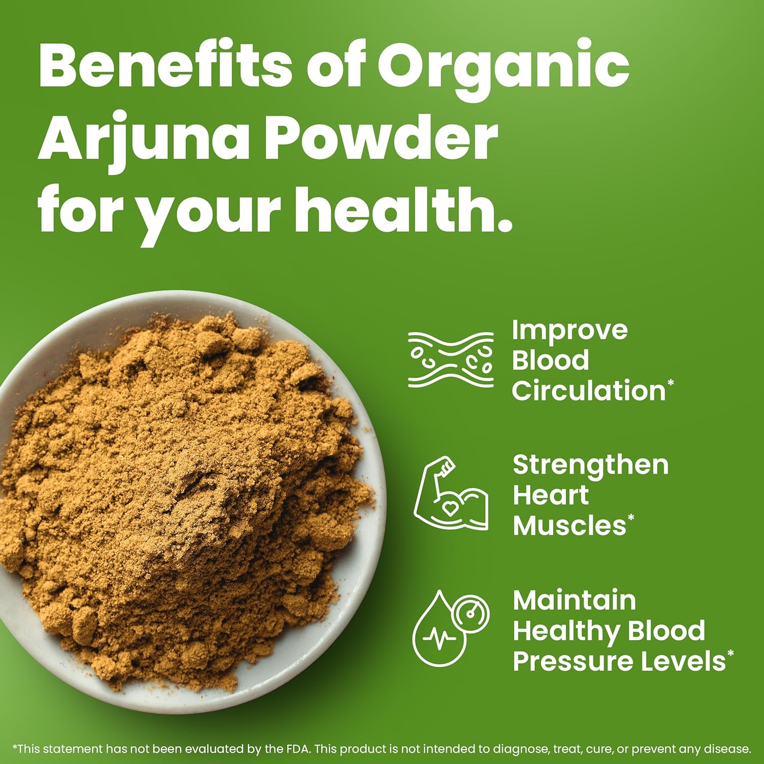 12 oz SIDDHAYU Organic Arjuna Powder for Heart Health and Wellness