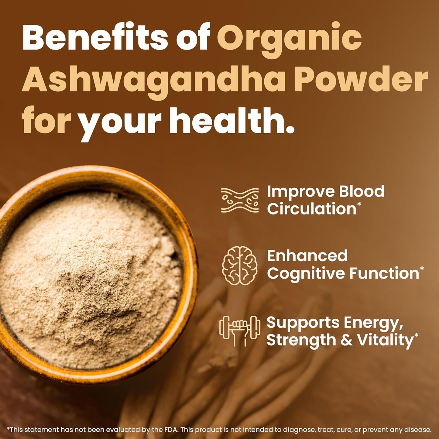 12 oz Siddhayu Organic Ashwagandha Powder for Natural Wellness