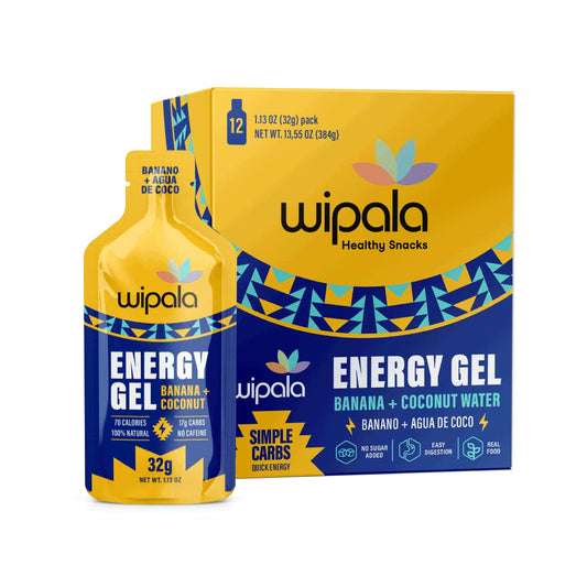 12-Pack Everglobe Wipala Energy Gel - Banana Coconut Flavor, Vegan & Non-GMO - Clean Energy for Running & Endurance Performance