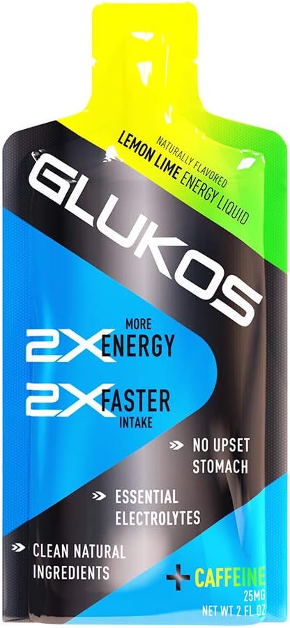 12-Pack Glukos Energy Liquid Gel Packets - 2oz Each