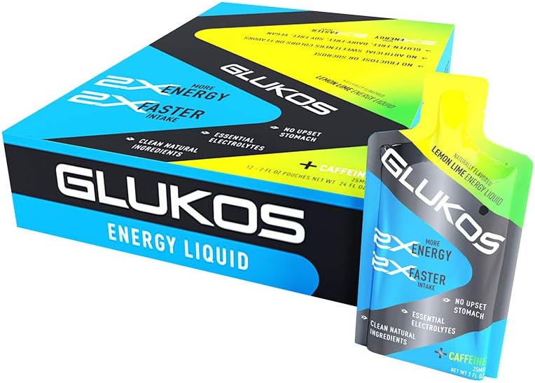 12-Pack Glukos Energy Liquid Gel Packets - 2oz Each