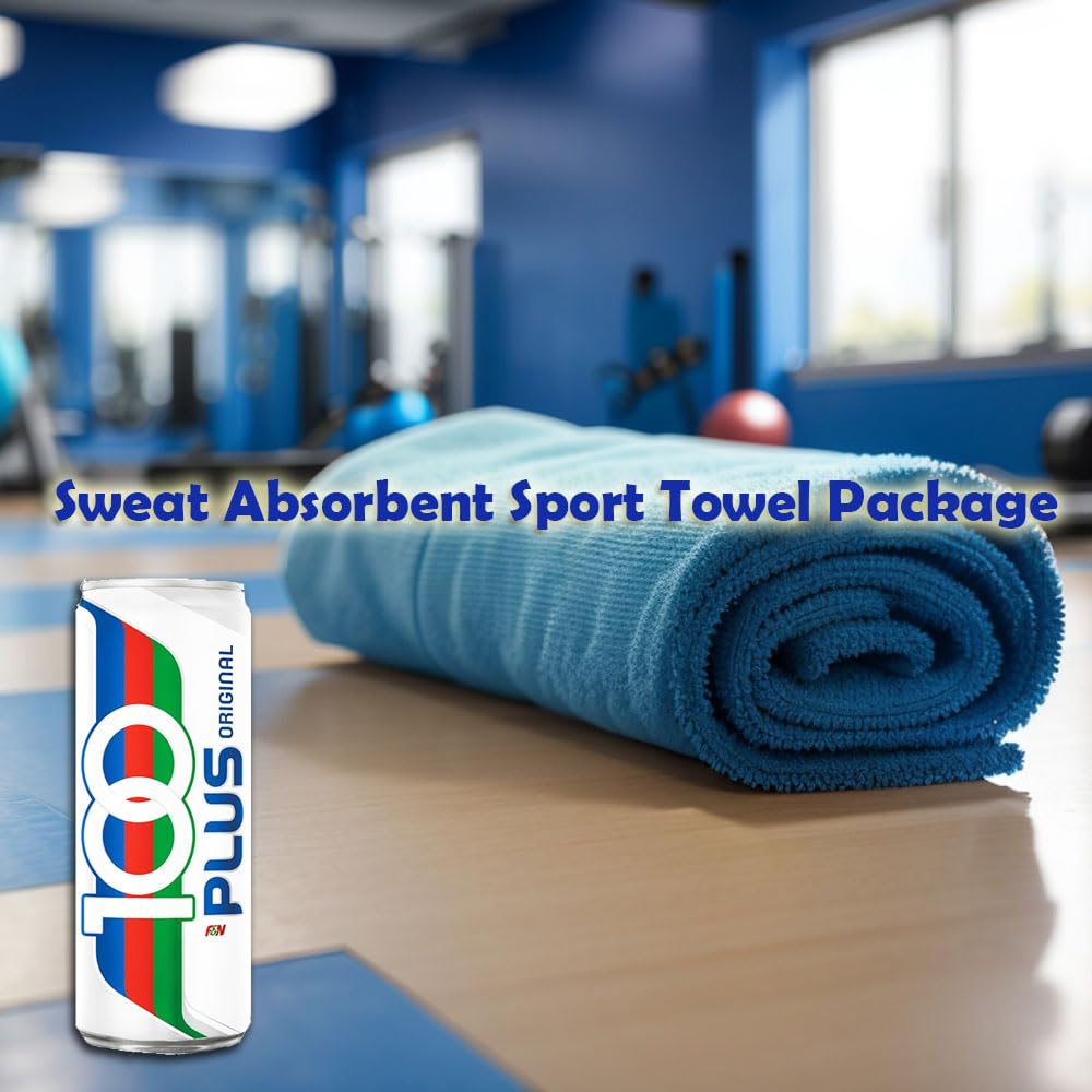 12-Pack MAKSURI TRADING 100 PLUS Isotonic Sports Drinks with Gym Towel Set - 11fl oz