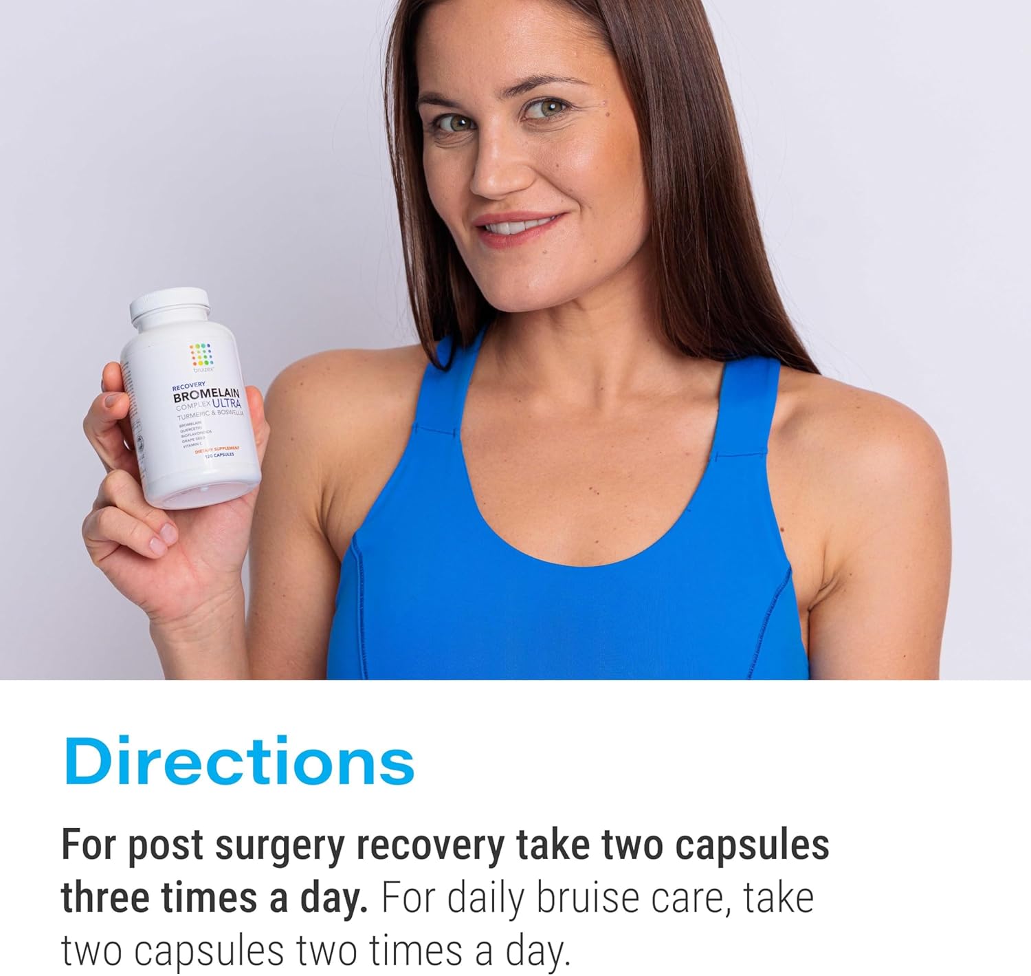 120 Capsules Bruizex Ultra Bromelain and Quercetin Supplement for Bruising, Trauma Recovery, and Swelling after Surgery with Turmeric and Boswellia