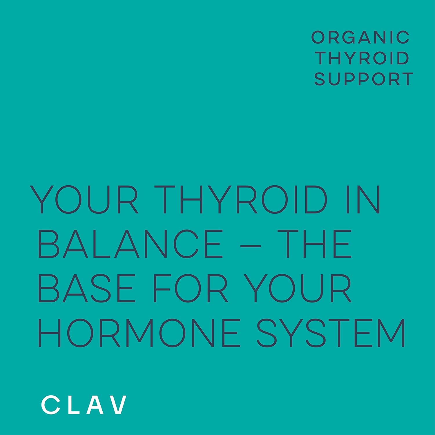 120 Capsules CLAV Organic Thyroid Support Supplement with Iodine & Selenium - Natural Men & Women Vegan Gluten Free