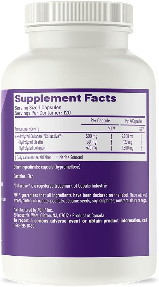 120 Capsules of AOR Collagen Lift Supplement for Skin and Joint Support