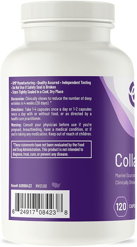 120 Capsules of AOR Collagen Lift Supplement for Skin and Joint Support