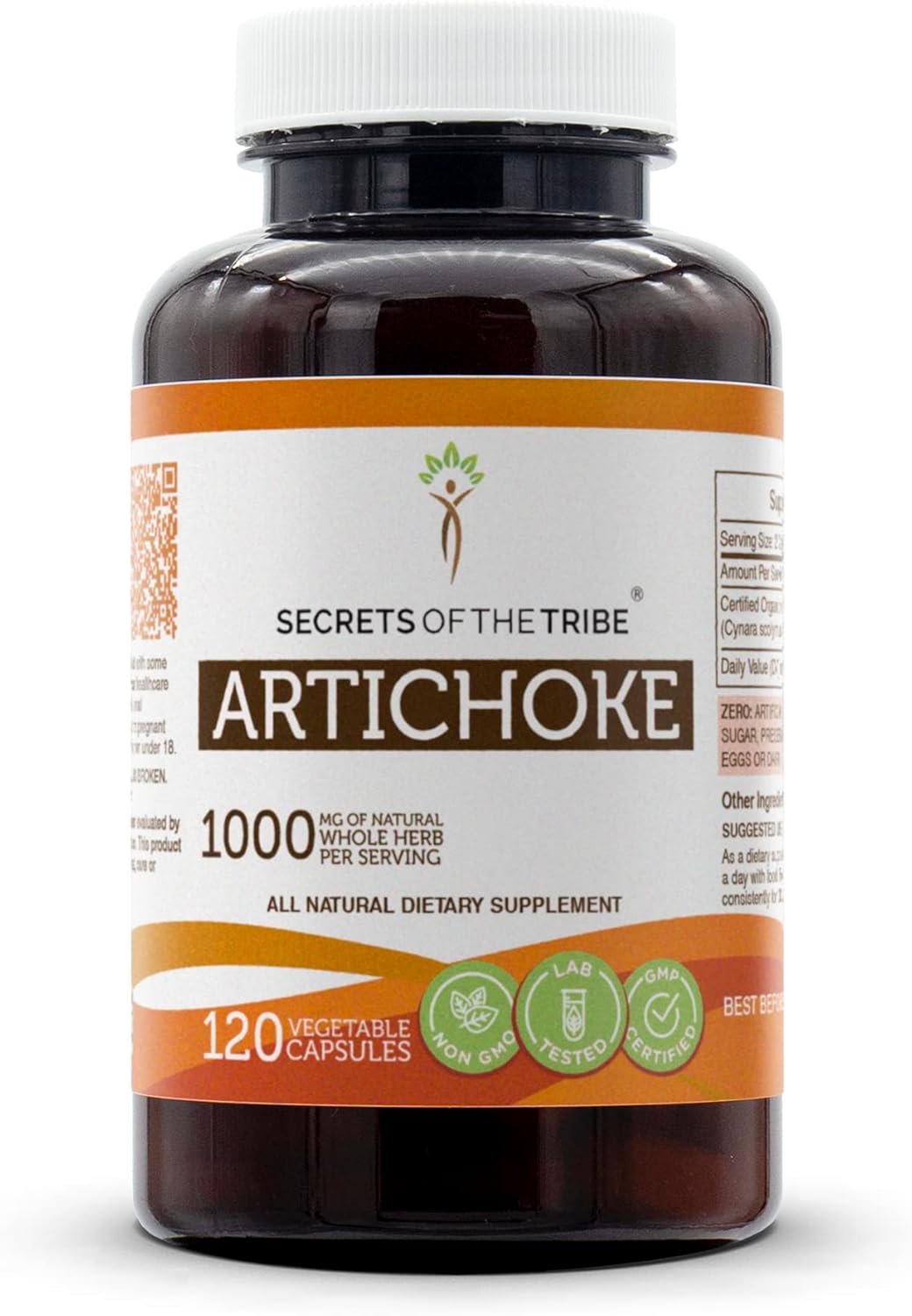 120 Capsules of Artichoke (Cynara scolymus) Dried Leaf Extract - 1000 mg per Capsule by Secrets of the Tribe