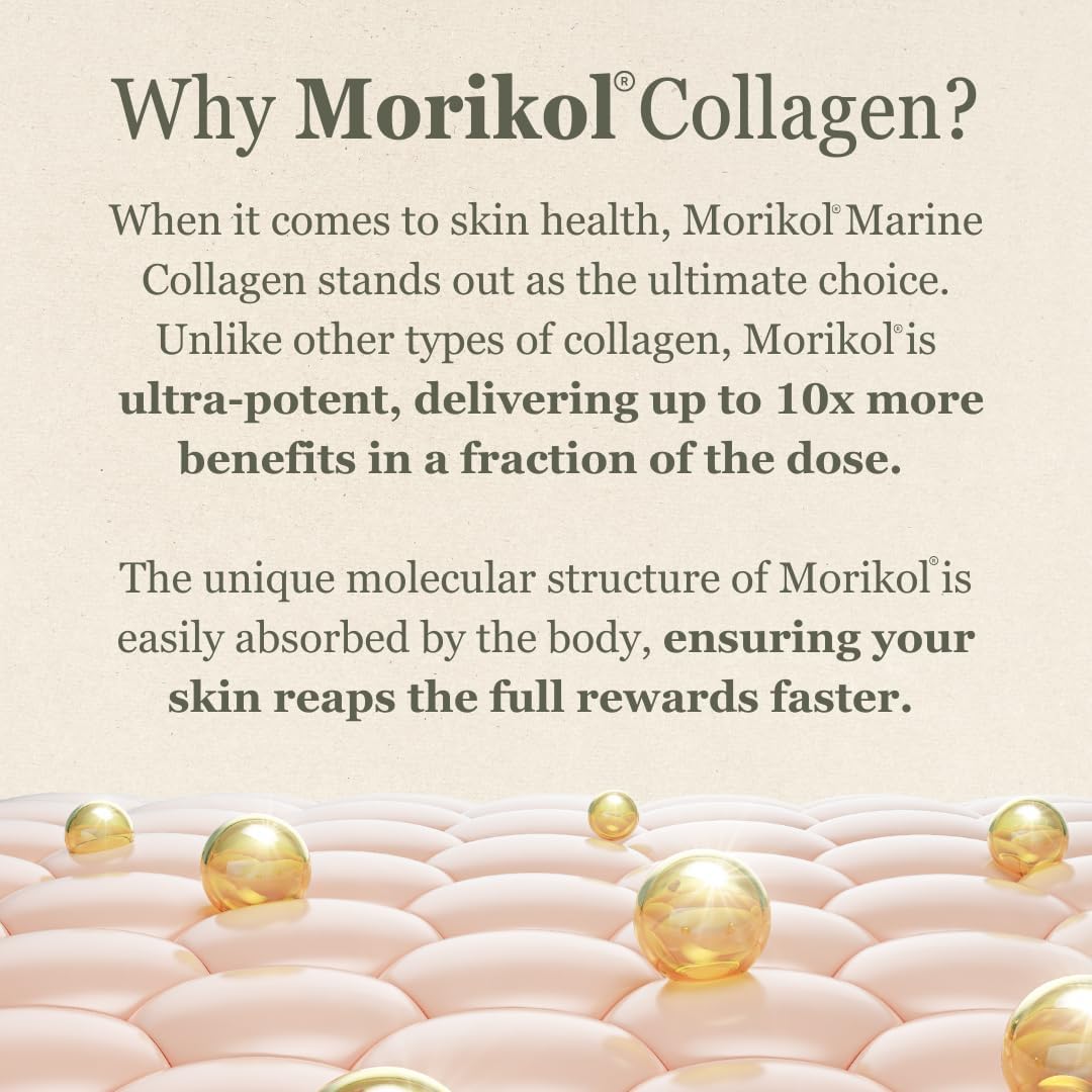 120 Capsules of NutraVive Marine Collagen Peptides for Skin Health & Elasticity - Amino Acids & Vitamins for Firm, Hydrated Skin with Reduced Wrinkles