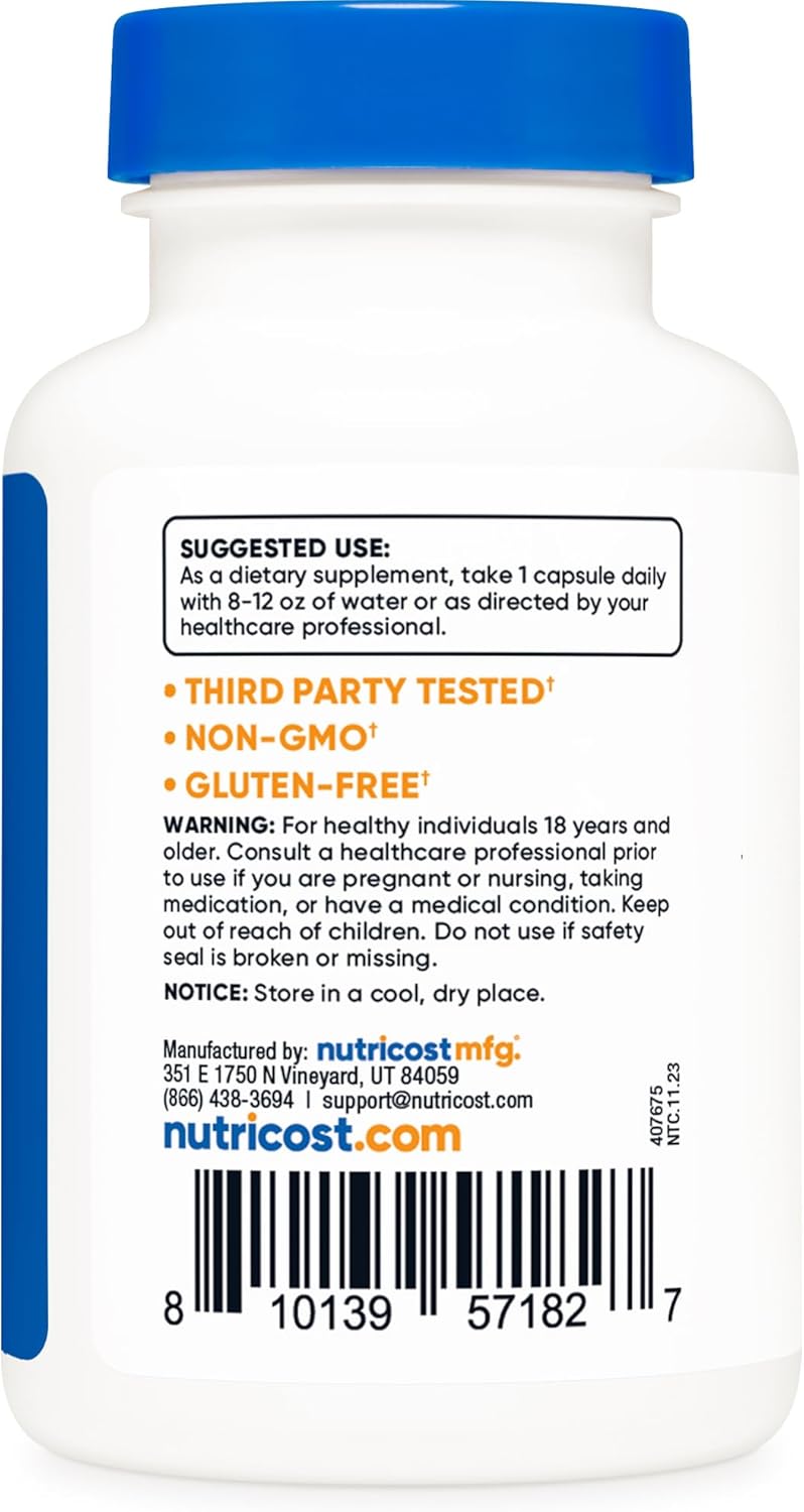 120 Capsules of Nutricost L-Methylfolate 15mg - Vegan, Non-GMO, Gluten Free (5-MTHF)