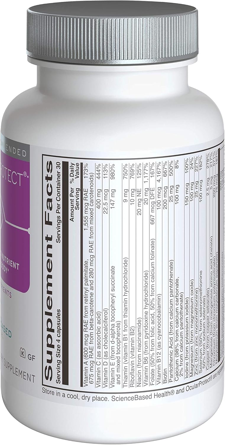 120 Capsules of OcularProtect Whole Body Formula - Eye & Body Multinutrient Supplement
