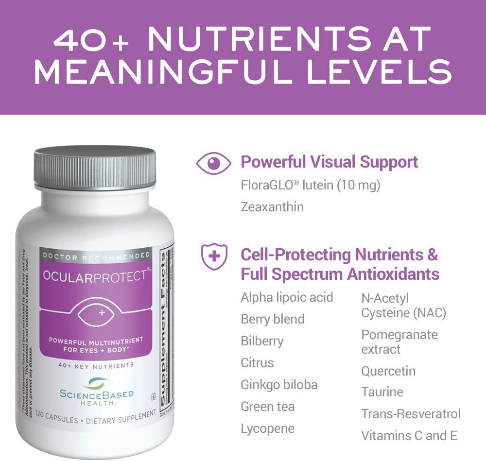 120 Capsules of OcularProtect Whole Body Formula - Eye & Body Multinutrient Supplement