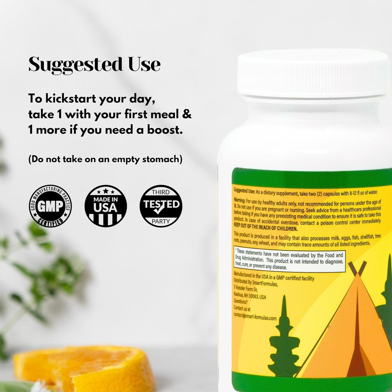 120 Capsules of Serotonin and Dopamine Boosting Smart Formulas for Happiness - Vegetarian with 5-HTP, L-Tyrosine, Magnesium, Green Tea Extract, and Essential Vitamins and Minerals