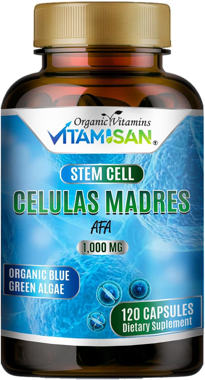 120 Capsules of VITAMISAN AFA Stem Natural Cell with 1000mg Blue Green Algae - Non GMO & Gluten Free