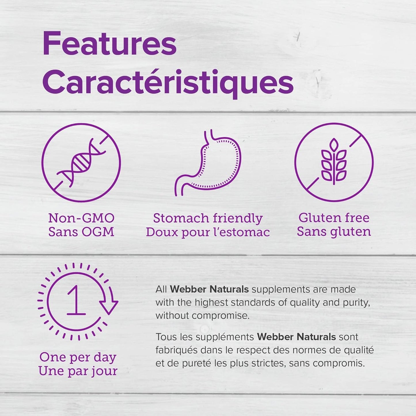 120 Capsules of Webber Naturals Vitamin C Calcium Ascorbate 1000 mg - Gentle on the Stomach