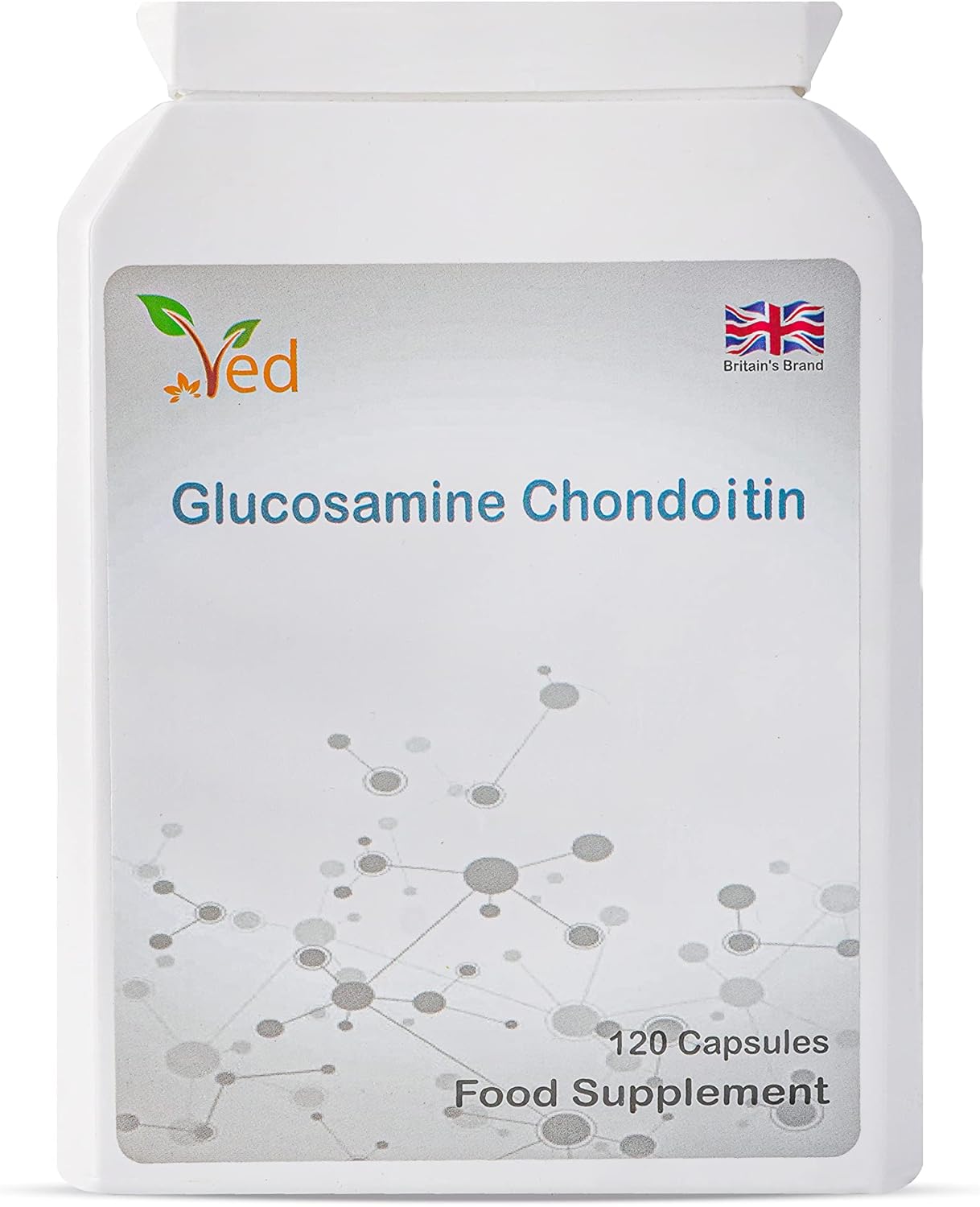 120 Capsules VED Joint Support Supplement with Glucosamine, Chondroitin, Turmeric, and Vitamin C - Non-GMO, Gluten Free - 60 Day Supply