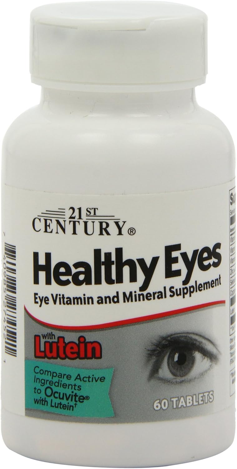 120 Count 21st Century Lutein Tablets for Healthy Eyes, Pack of 2
