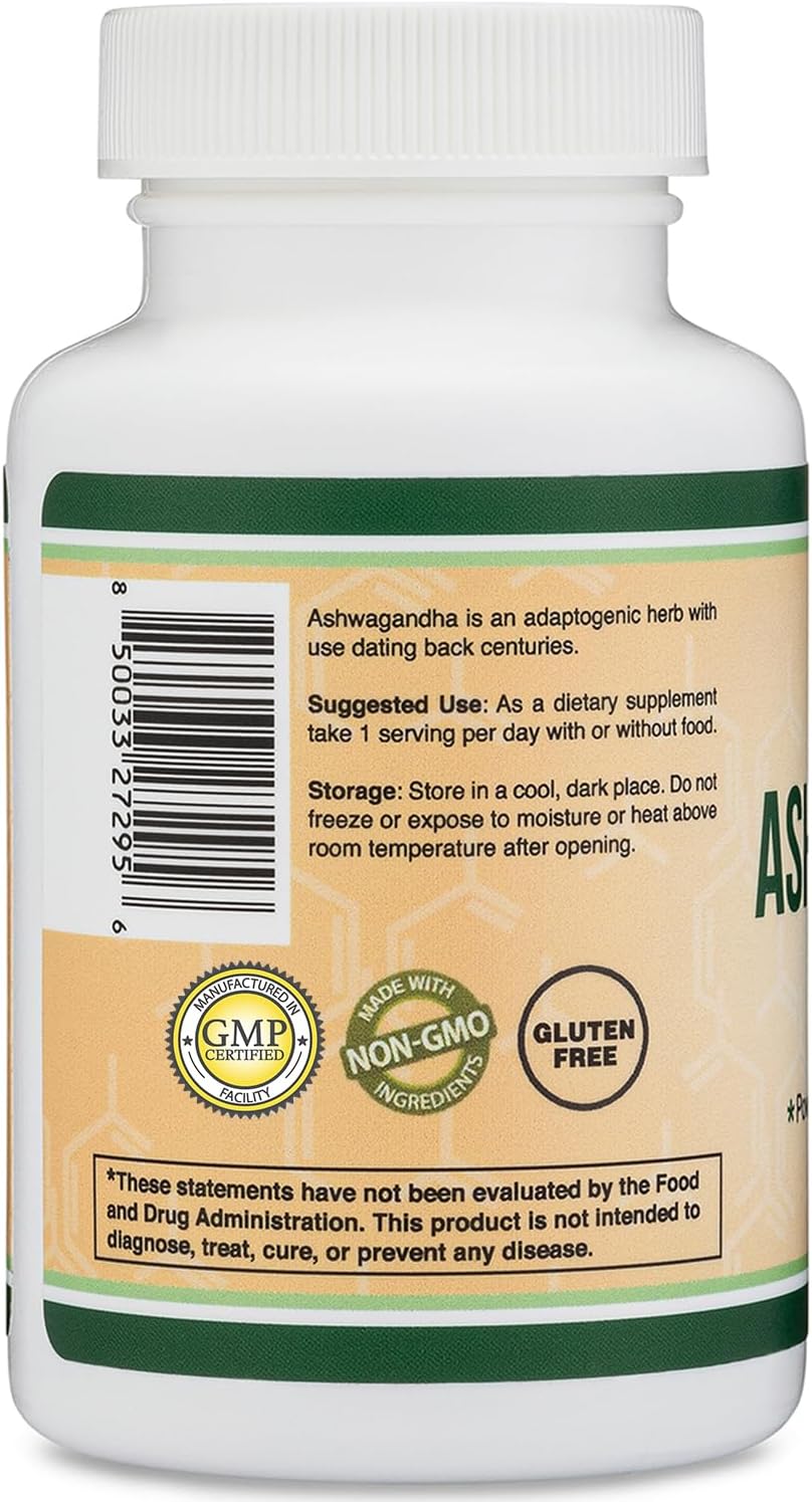 120 Count Ashwagandha 500mg & Magnesium L-Threonate 2000mg Supplements by Double Wood