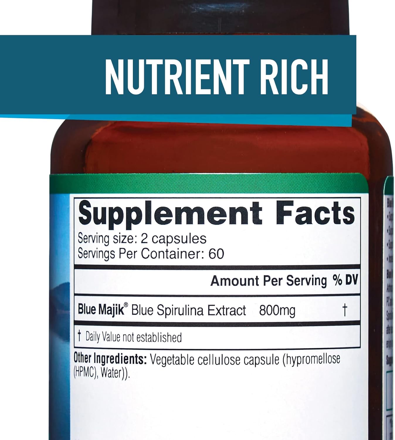 120 Count E3LIVE Blue Majik Capsules for Natural Energy and Immune Support