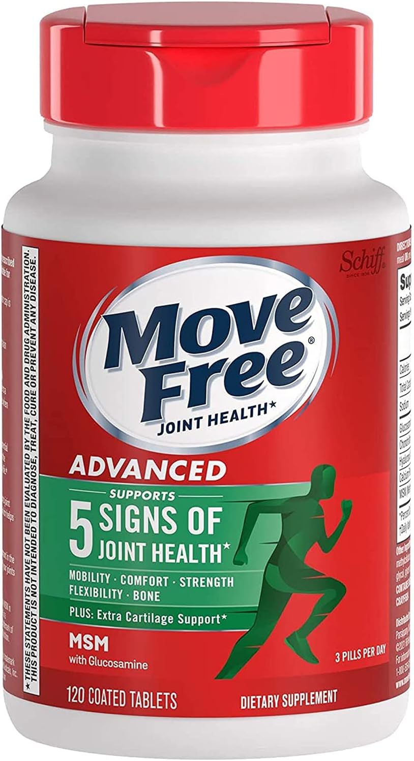 120 Count Move Free Advanced Plus MSM with Glucosamine and Chondroitin Supplement