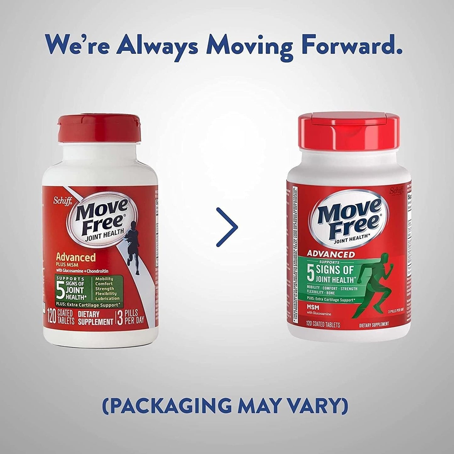 120 Count Move Free Advanced Plus MSM with Glucosamine and Chondroitin Supplement