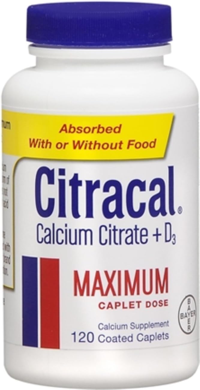 120 Count Pack of 2 Citracal Maximum Plus D3 Calcium Citrate Supplement