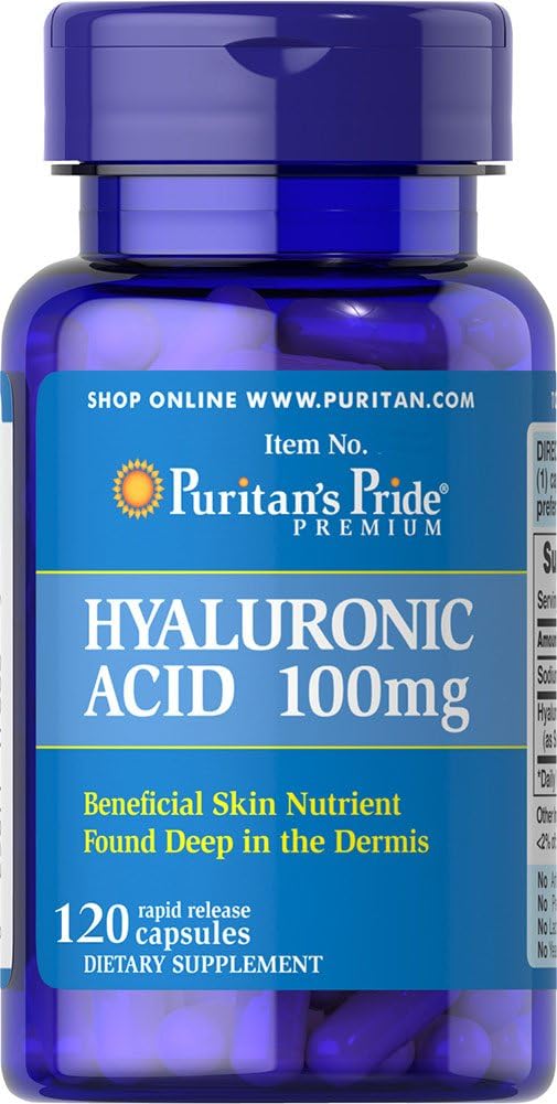 120 Count Puritan's Pride Hyaluronic Acid Capsules, 100mg - BoostGo Australia