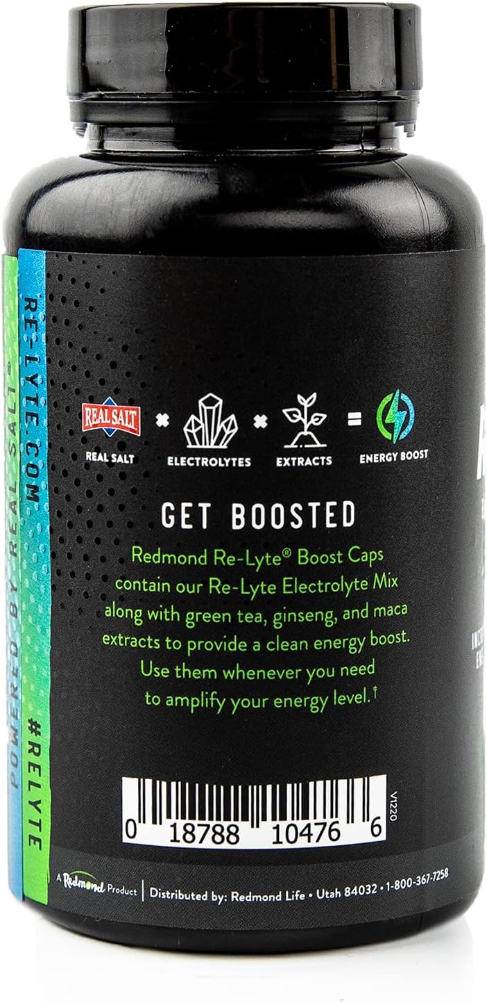 120 Count REDMOND Re-Lyte Energy Boost Capsules for Enhanced Performance and Focus