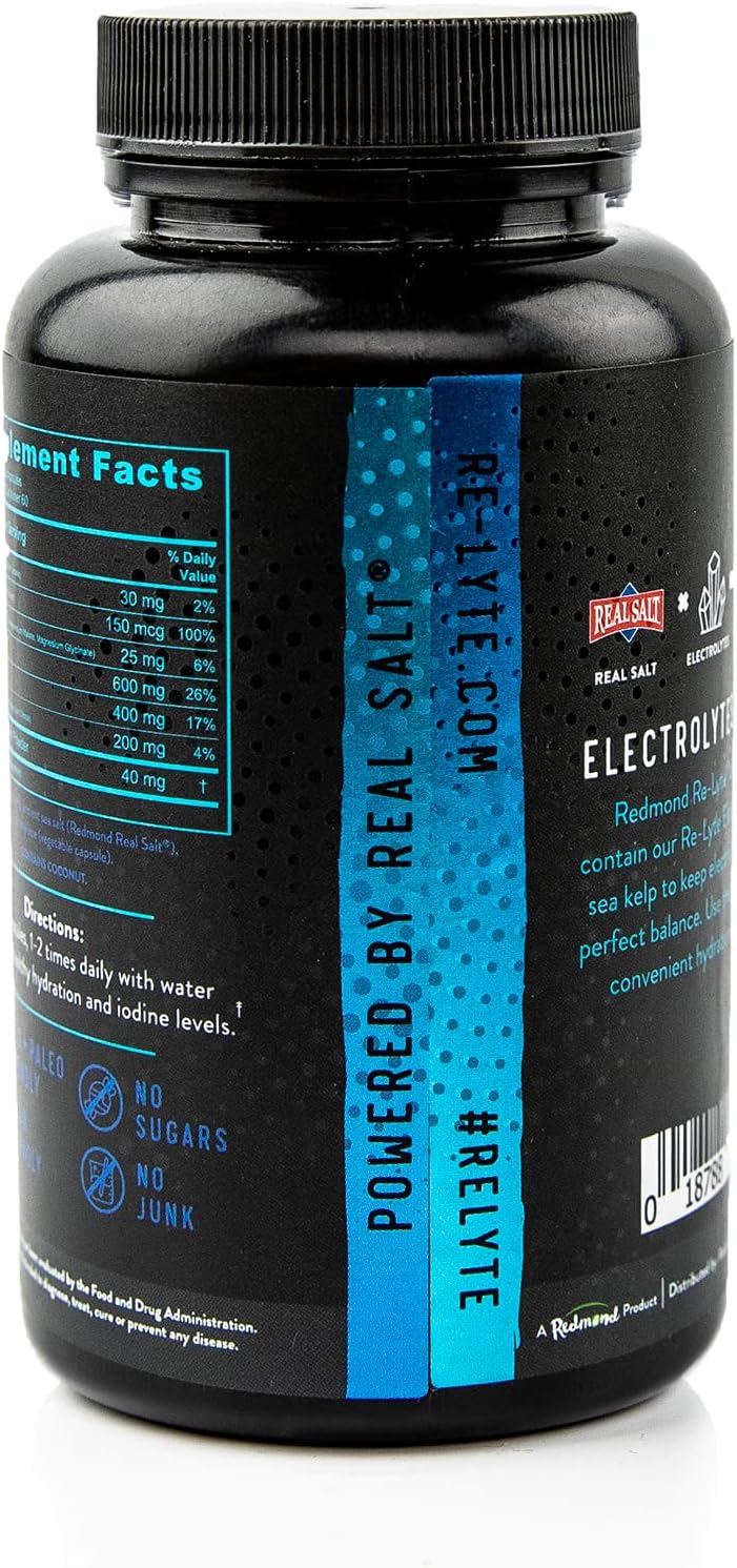 120 Count REDMOND Re-Lyte Hydration Plus Capsules for Ultimate Hydration Support