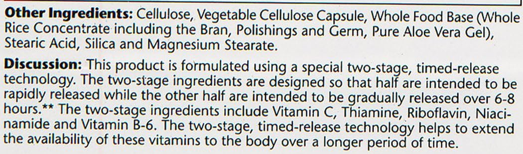 120 Count Solaray Mega B Stress Two Stage Timed Release Supplement - High Potency Vitamin B Complex Formula