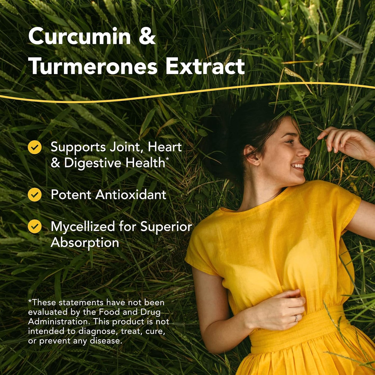 120 Count Turmeric Power-Plus Capsules - Whole Food Extract with Curcumin & Turmerones - Joint, Heart, Digestive Health Support - Antioxidant - Non-GMO - 60 Servings